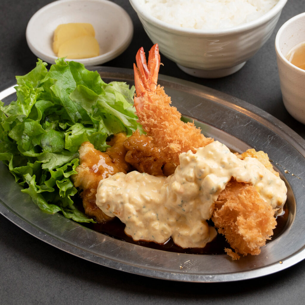 海老フライ＆とり天南蛮定食